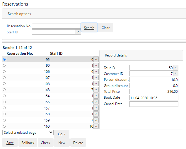 Pattern 1: Single-record and multi-record areas | USoft Knowledge Base