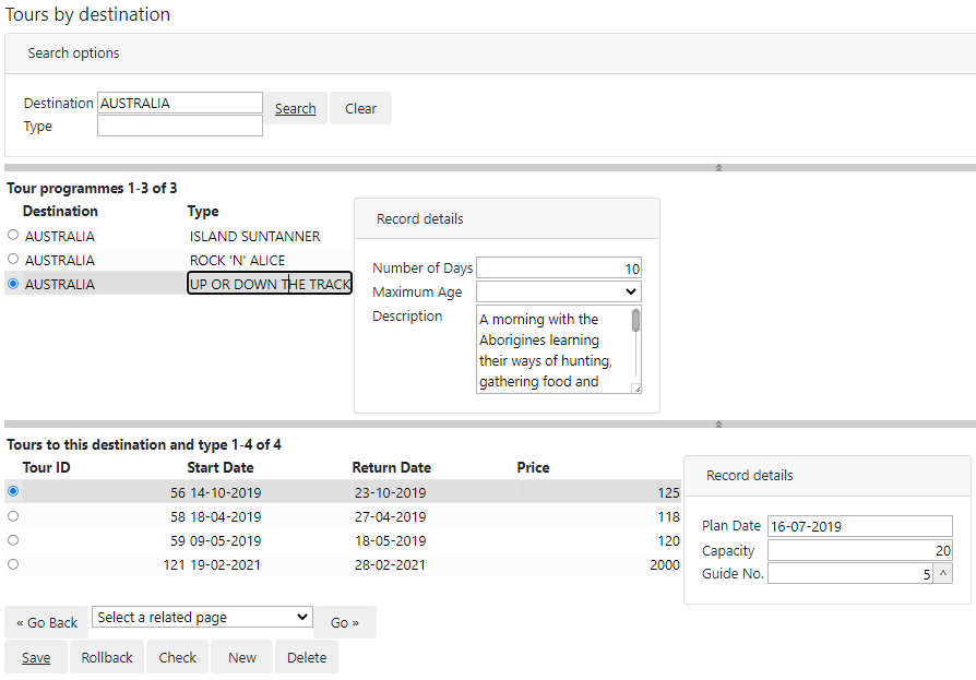 Pattern 4: Master-detail form on a single page | USoft Knowledge Base